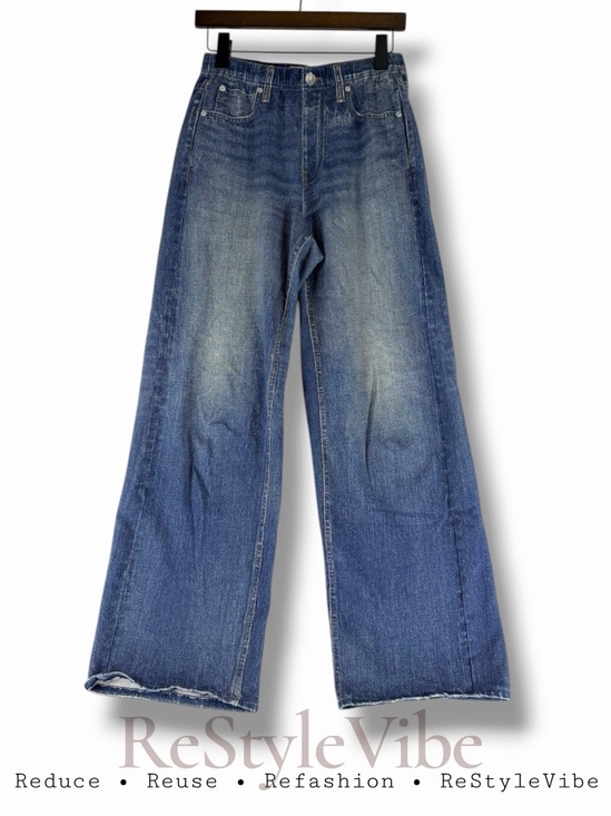 rag & bone Denim - RAG & BONE Women’s Size S Jeans Sweatpant Cotton Miramar Printed Wide Leg Terry